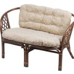 Диван 2-местный Багама 65x120x75 см черный
