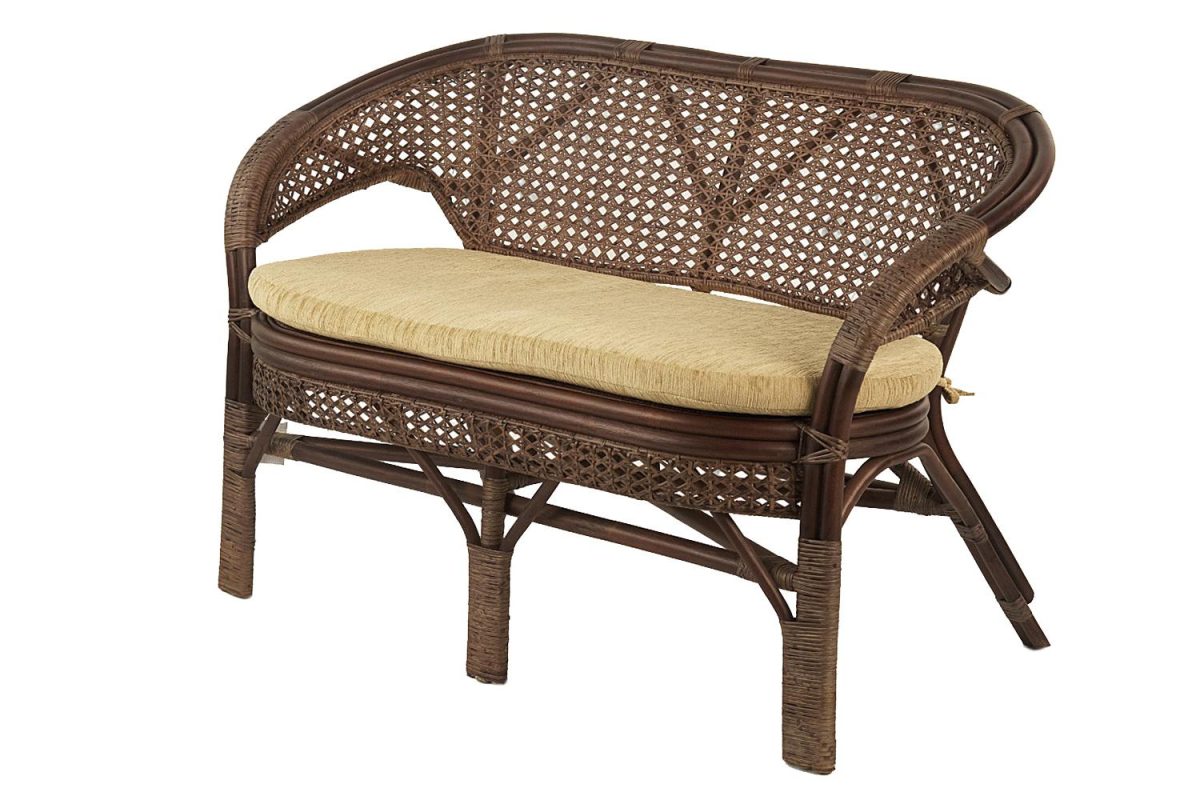 Диван 2-местный Pelangi 65x120x75 см орех