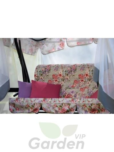 Качели садовые Турин Премиум flower с1202