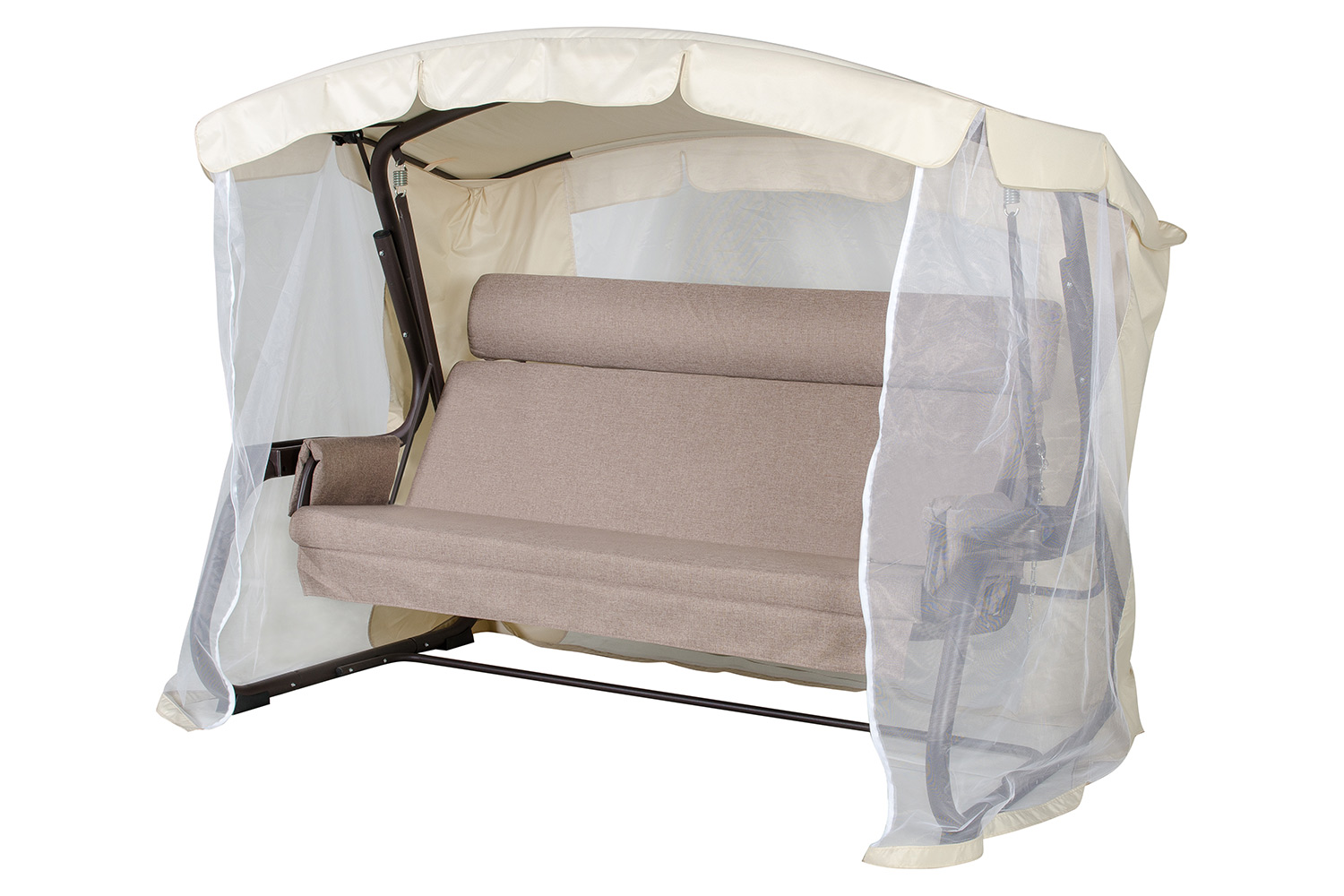Садовые качели Винтаж 139x237x174 см коричневый Садовые качели Винтаж 139x237x174 см коричневый