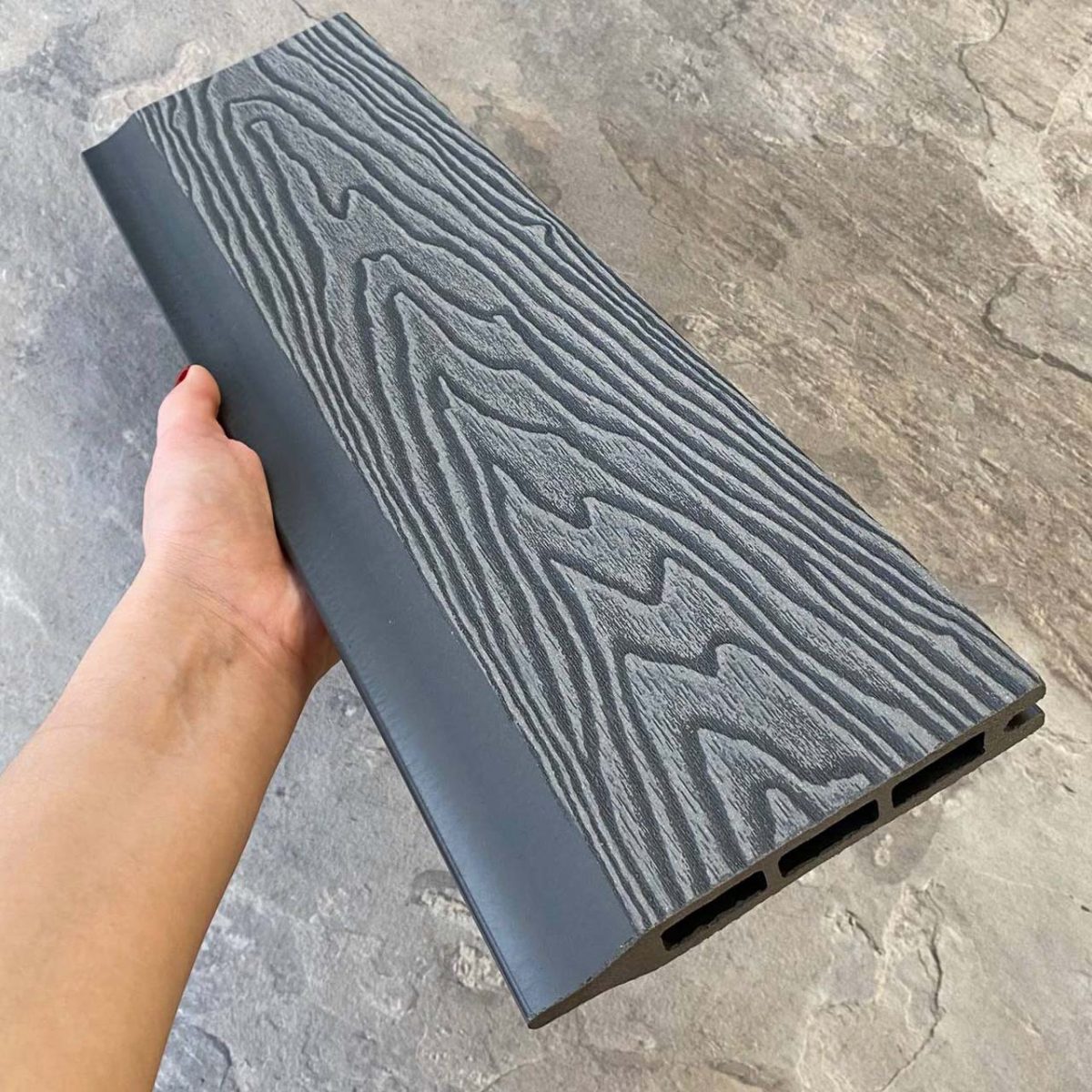 Заборная панель шип-паз EasyDecking Вуд-Икс 146х20х2210 Серый 3Д