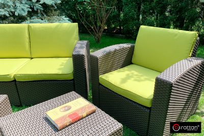 Комплект чехлов на подушки для мебели Раттан Премиум / Rattan Premium, нео яблоко