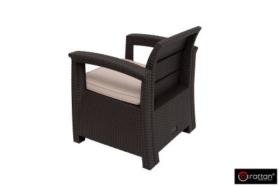 Комплект мебели Раттан Комфорт 3 / Rattan Comfort 3, венге
