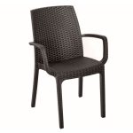 Стул B:rattan ИНДИАНА / INDIANA с подлокотниками, коричневый