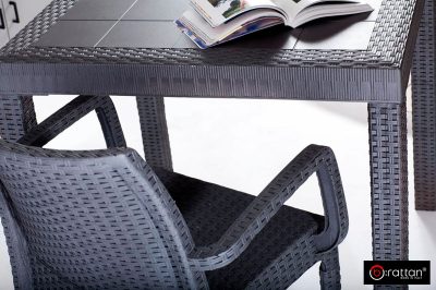 Стул B:rattan ИНДИАНА / INDIANA с подлокотниками, коричневый
