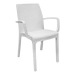 Стул B:rattan ИНДИАНА / INDIANA с подлокотниками, белый