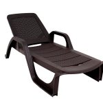 Шезлонг B:rattan НИЛО / NILO стопирующийся, коричневый