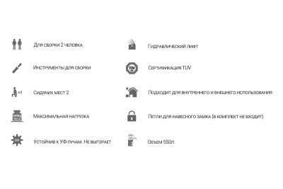 Сундук Toomax FLORIDA 550 л Серый
