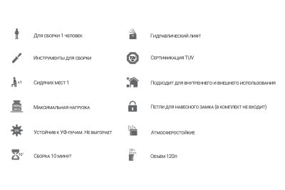 Сундук Toomax FLORIDA Compact 120 л Коричневый