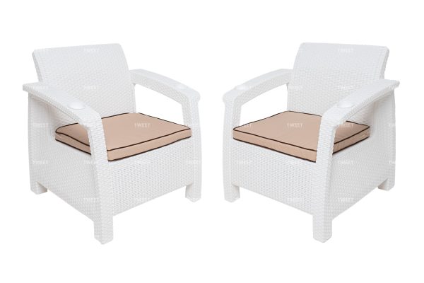 Комплект кресел TWEET Double Seat, цвет: белый