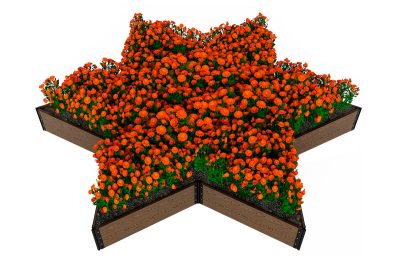 Шарнир для клумбы Holzhof 30*225мм, пластик коричневый