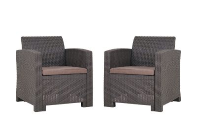 АРИЗОНА / ARIZONA b:rattan, Кресло (2шт.), венге (2 подушки)