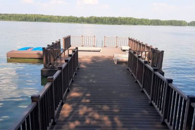 Ограждение ДПК holzhof woodstyle секция 1 м.п., с тиснением 3D,