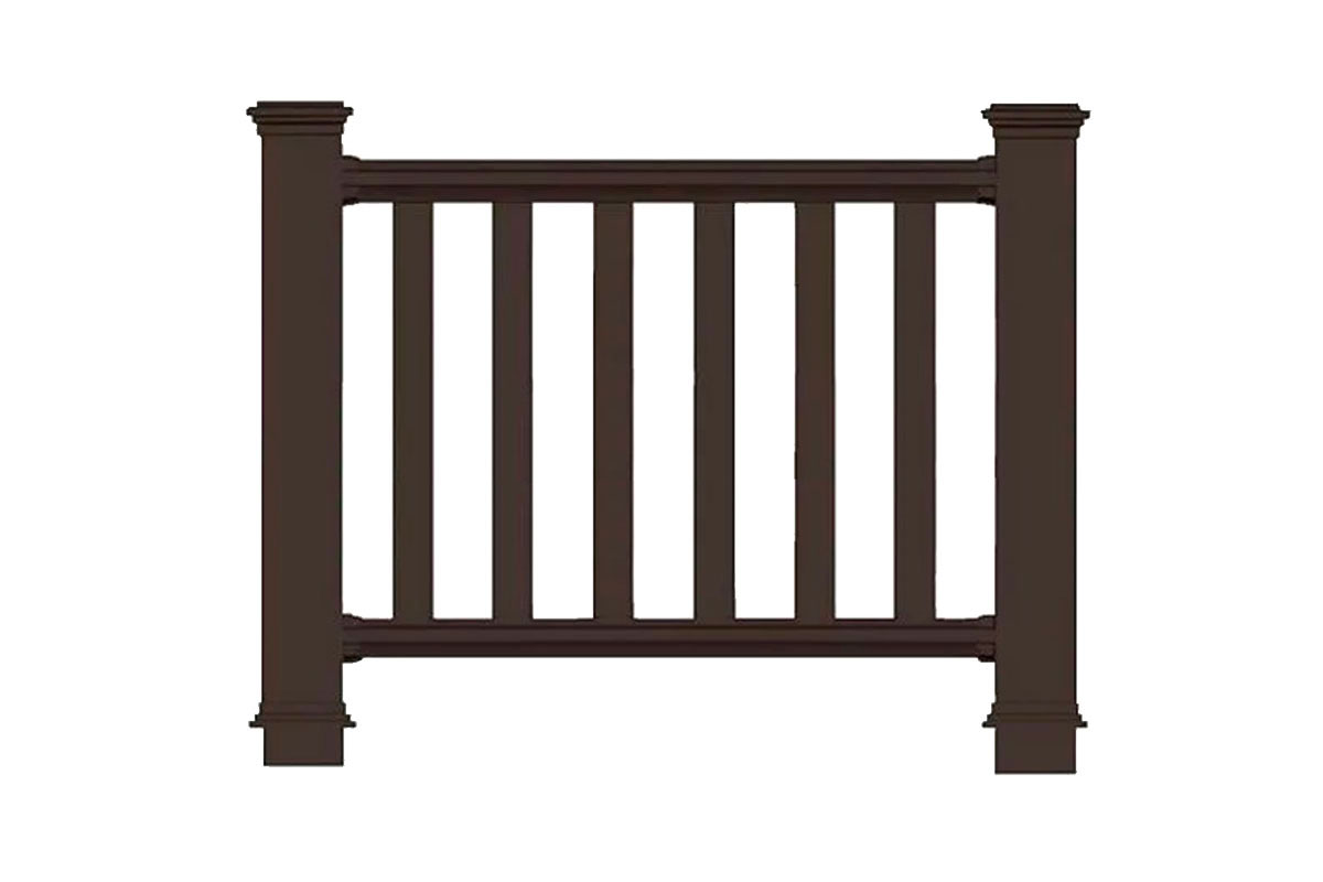 Ограждение ДПК holzhof woodstyle секция 1 м.п., с тиснением 3D, Ограждение ДПК holzhof woodstyle секция 1 м.п., с тиснением 3D,