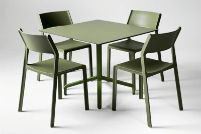 Стол складной квадратный Frasca Mini 70*70, белый (база + столешница)