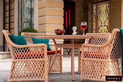 Комплект плетеной мебели MOKKA ВИЛЛА РОСА / VILLA ROSA (4 кресла) + 4 подушки — изображение 21