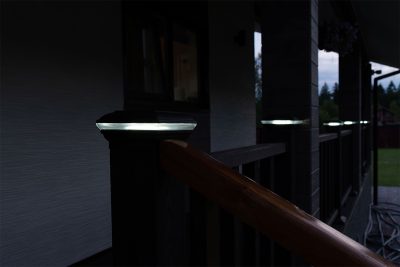 Крышка со светодиодами и юбка - комплект для столба Holzhof woodstyle (100*100)