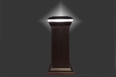 Крышка со светодиодами и юбка - комплект для столба Holzhof woodstyle (100*100)