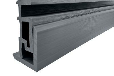 Вертикальная стеновая панель ДПК NauticPrime Line Co-Extrusion 219*26*3000мм, цвет Тёмно-серый