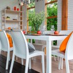 Комплект пластиковой мебели Бика ВИРДЖИНИЯ / Bica VIRGINIA, 6 стульев + 1 стол, белый
