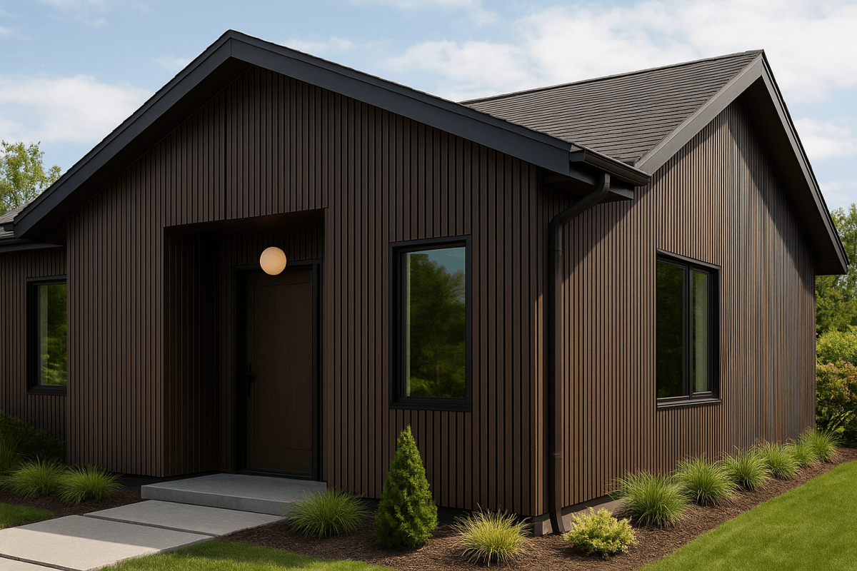 Фасадная реечная панель ДПК Holzhof Eco 219*26*3000мм, венге