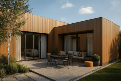 Фасадная реечная панель ДПК Holzhof Eco 219*26*3000мм, коричневый