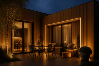 Фасадная реечная панель ДПК Holzhof Eco 219*26*3000мм, коричневый