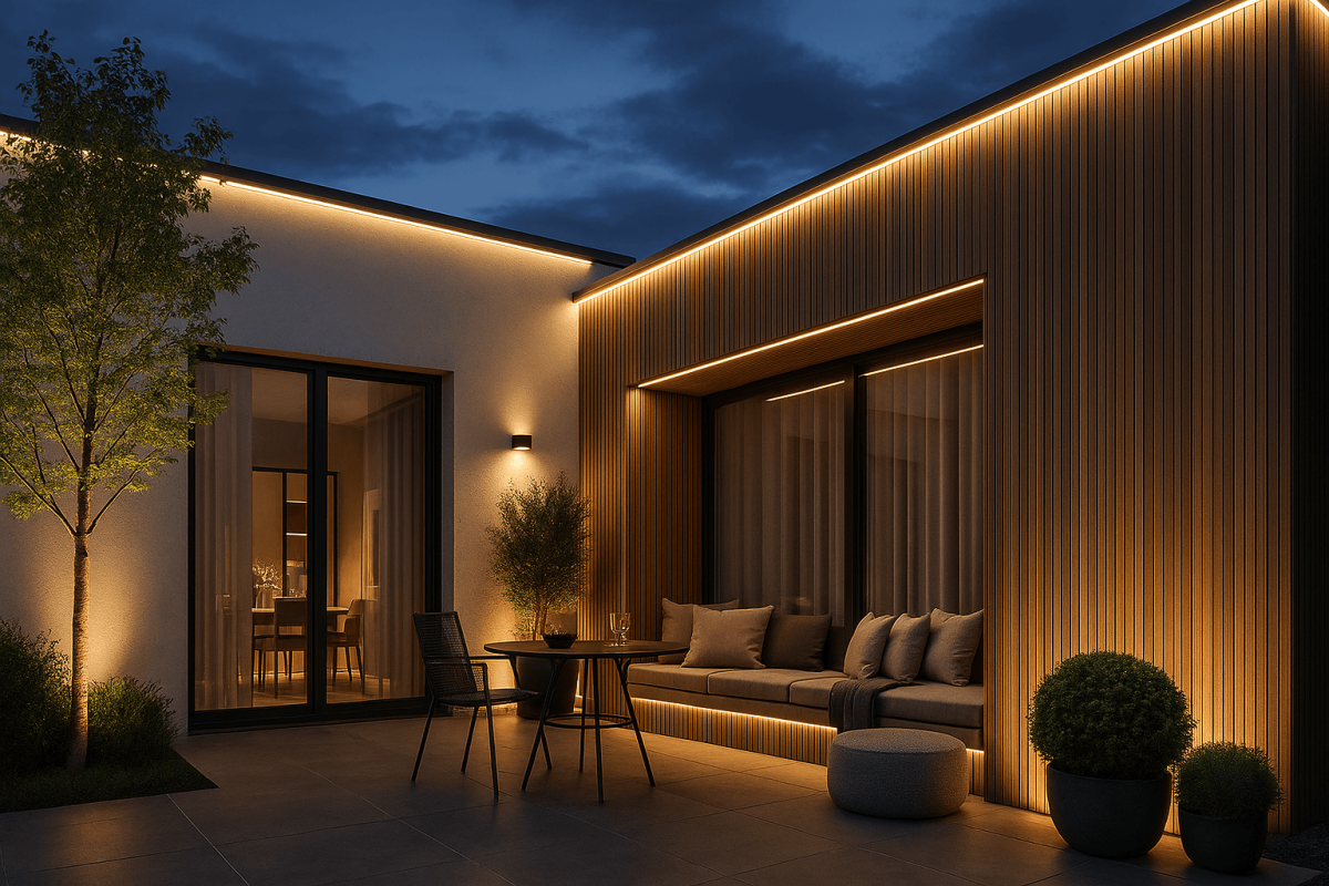Фасадная реечная панель ДПК Holzhof Eco 219*26*3000мм, коричневый