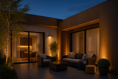 Фасадная реечная панель ДПК Holzhof Eco 219*26*3000мм, коричневый