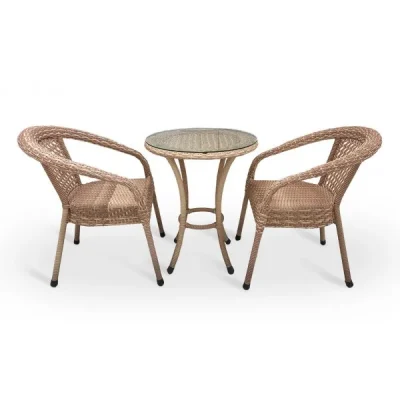 Комплект садовой мебели DECO 2 с круглым столом 7035П Светлый