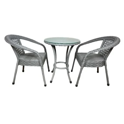Комплект садовой мебели DECO 2 с круглым столом 5045П Серый — изображение 5