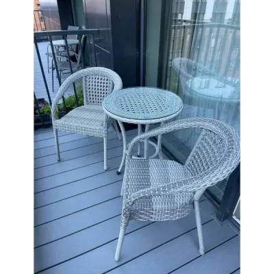 Комплект садовой мебели DECO 2 с круглым столом 5045П Серый — изображение 3