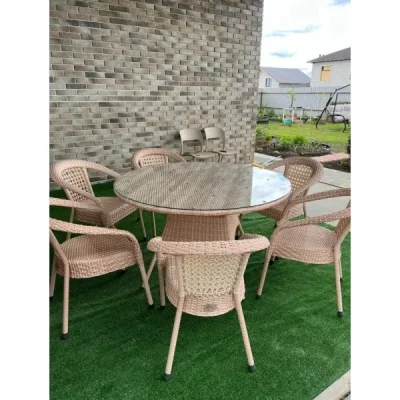 Комплект садовой мебели DECO 4 с круглым столом 7035П Капучино — изображение 3