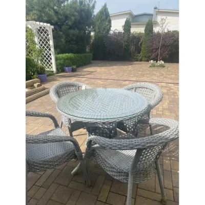 Комплект садовой мебели DECO 4 с круглым столом 5045П Серый — изображение 2