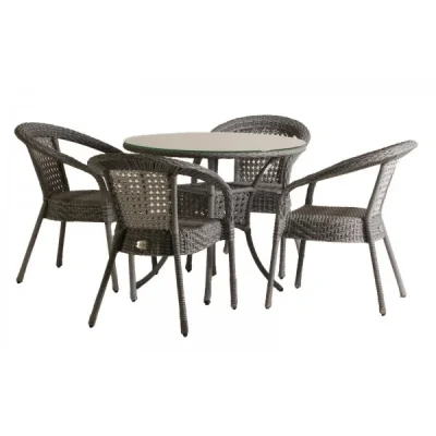 Комплект садовой мебели DECO 4 с круглым столом 5045П Серый