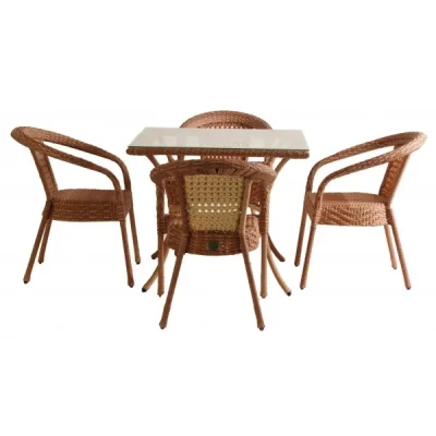 Комплект садовой мебели DECO 4 с квадратным столом 7035П Светлый