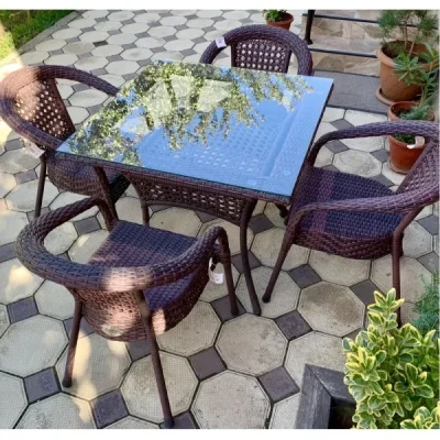 Комплект садовой мебели DECO 4 с квадратным столом 7034П шоколад — изображение 3
