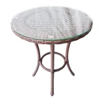 Стол садовый кофейный круглый DECO D60 7034П Шоколад