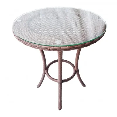 Стол садовый кофейный круглый DECO D60 7034П Шоколад