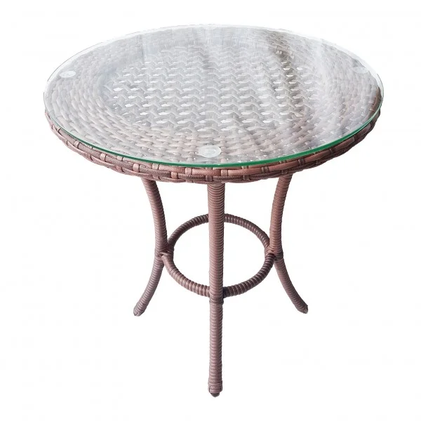 Стол садовый кофейный круглый DECO D60 7034П Шоколад