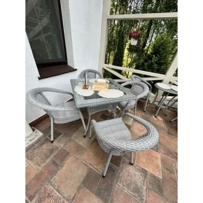 Стол садовый обеденный квадратный DECO 90x90 5045П Серый