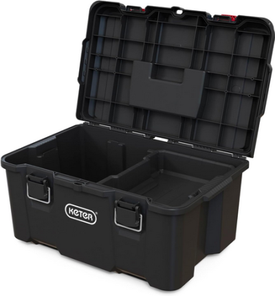 Ящик для инструментов Keter Stack'N'Roll Tool Box, черный/красный