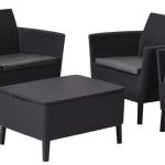 Набор уличной мебели (диван, 2 кресла, столик) Salemo 2-sofa set, графит