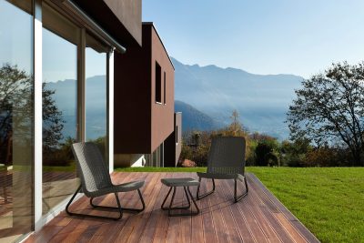 Набор уличной мебели (2 кресла, столик) Rio Patio set, графит