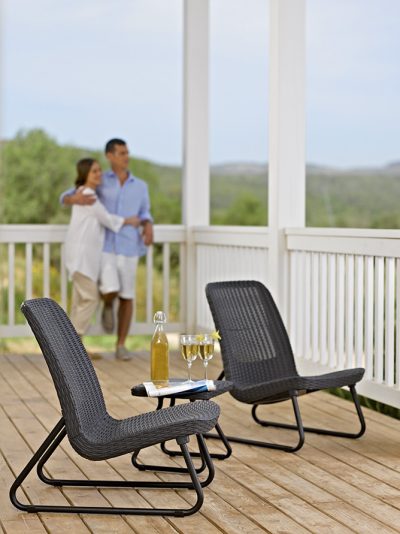 Набор уличной мебели (2 кресла, столик) Rio Patio set, графит