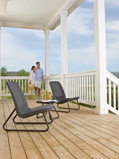 Набор уличной мебели (2 кресла, столик) Rio Patio set, графит