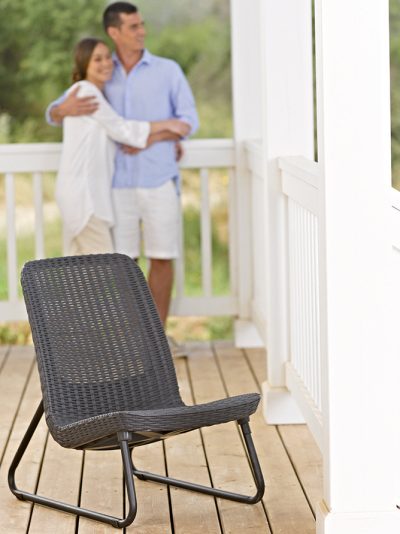 Набор уличной мебели (2 кресла, столик) Rio Patio set, графит
