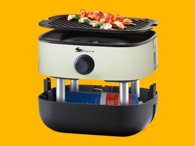 Гриль газовый портативный Sahara Mini BBQ, кремовый