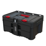 Ящик для инструментов Keter Stack'N'Roll 2 Drawers, чёрный/красный