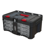 Ящик для инструментов Keter Stack'N'Roll 3 Organizers Set, чёрный/красный